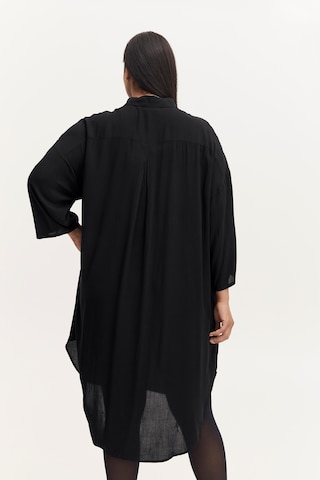 Fransa Curve Shirt Dress in Black