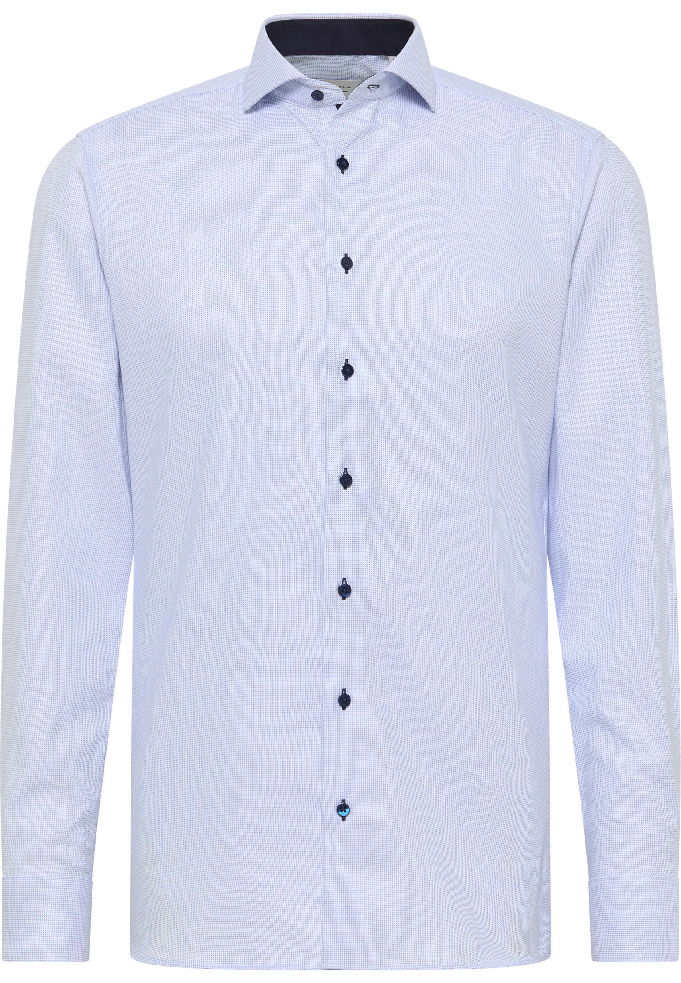 ETERNA Slim fit Button Up Shirt in Blue: front
