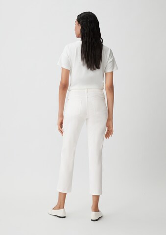 COMMA Slim fit Pants in White: back