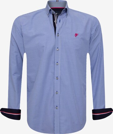 DENIM CULTURE Regular fit Button Up Shirt 'Arturo' in Blue: front