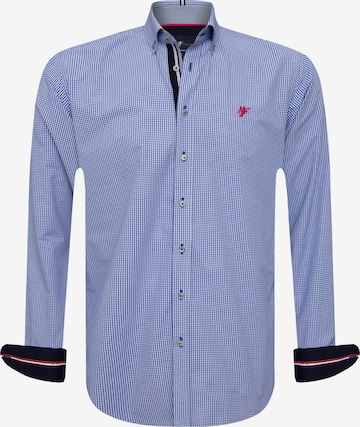 DENIM CULTURE Regular fit Button Up Shirt 'Arturo' in Blue: front