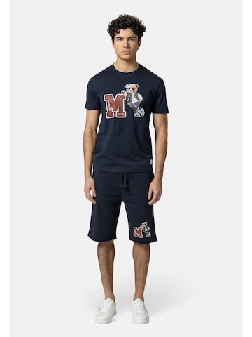 19V69 ITALIA - Camiseta 'Rafael College' en azul: frente