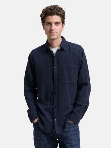 TOM TAILOR Regular Fit Hemd in Blau: Vorderseite