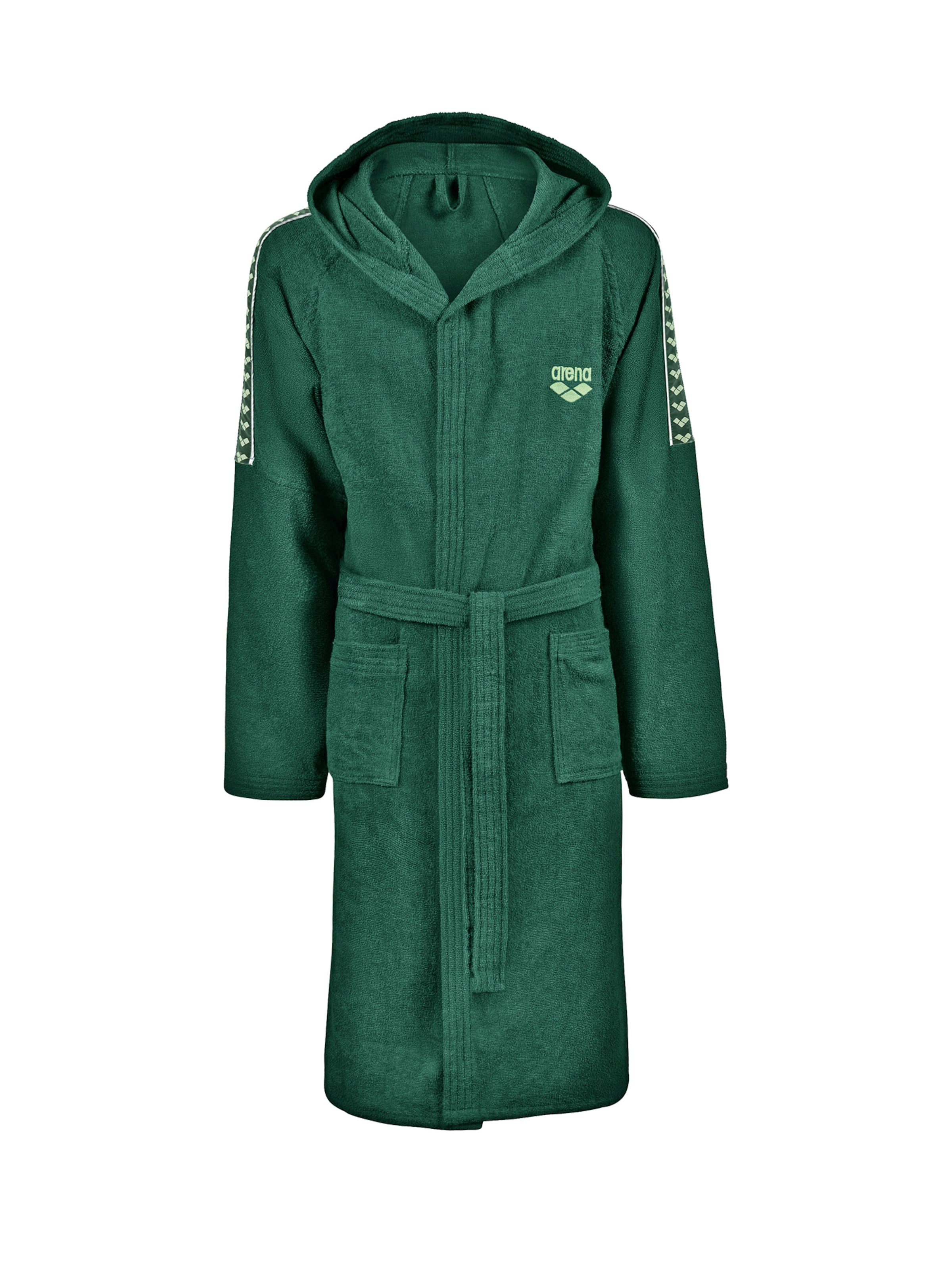 ARENA Bademantel 'TEAM STRIPE' in Grün: Vorderseite