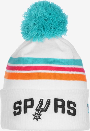 NEW ERA Bonnet 'City Off Knit Beanie' en turquoise / orange / rose / blanc, Vue avec produit