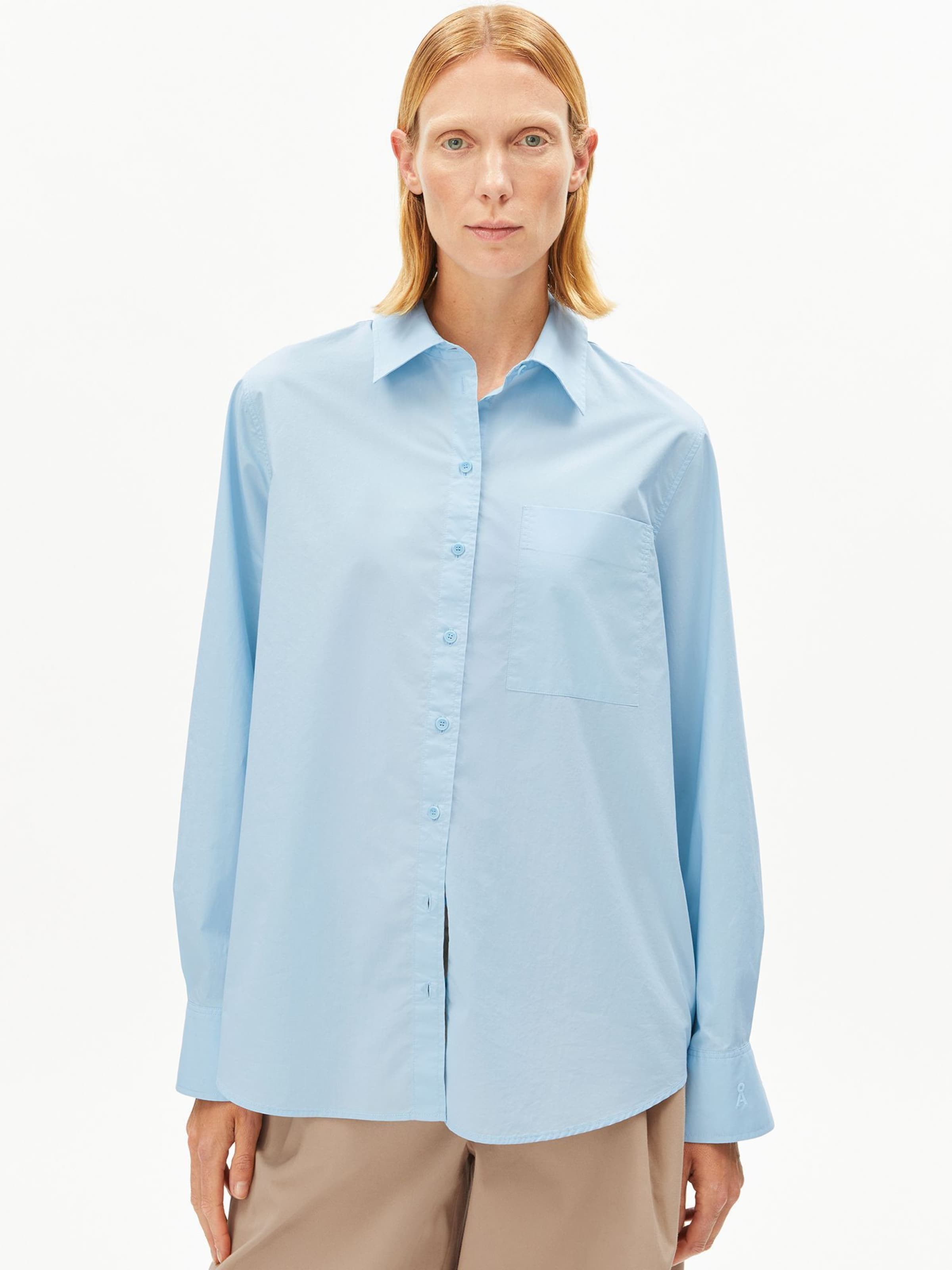 ARMEDANGELS Blouse in Blauw: voorkant