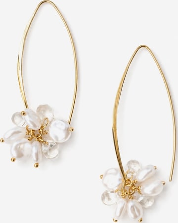 Boucles d'oreilles 'Nola Earrings Gold' SallyJaneBridal en or : devant