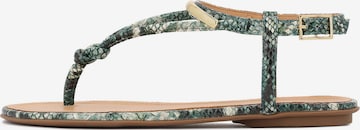 žalia Kazar Šlepetės per pirštą: priekis