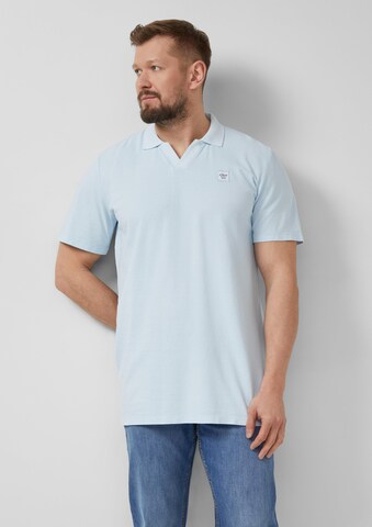 s.Oliver Men Tall Sizes Shirt in Blue: front