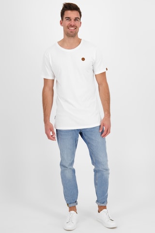 Alife and Kickin - Camisa 'MaddoxAK' em branco