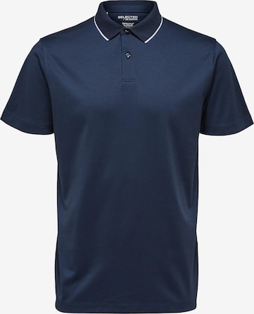 T-Shirt 'Leroy' SELECTED HOMME en bleu : devant