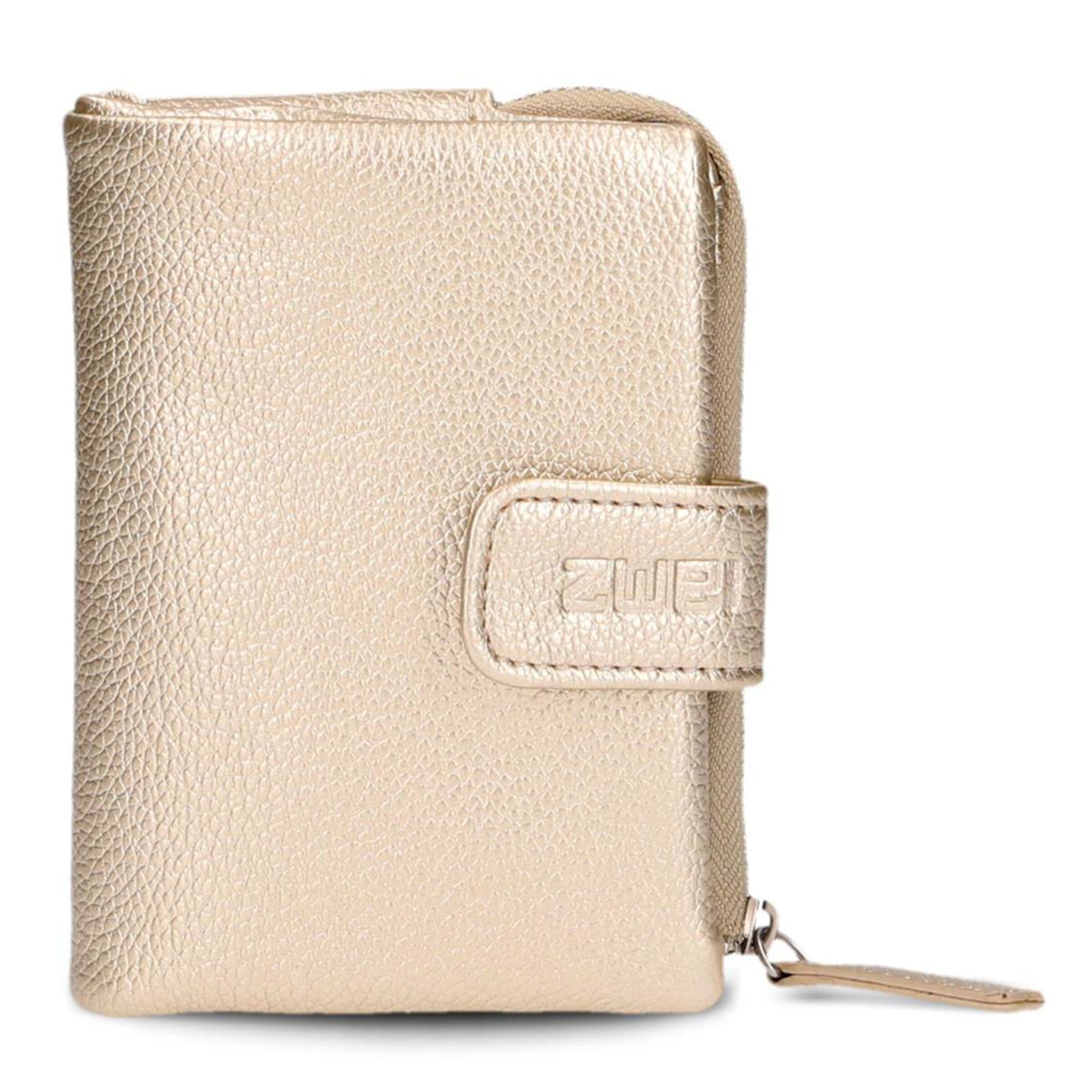 ZWEI Portemonnaie in Gold: Vorderseite