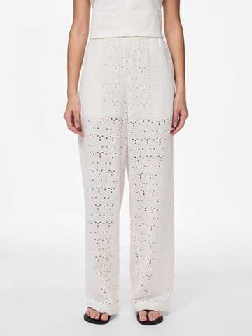 Wide Leg Pantalon 'PCTyla' PIECES en beige : devant