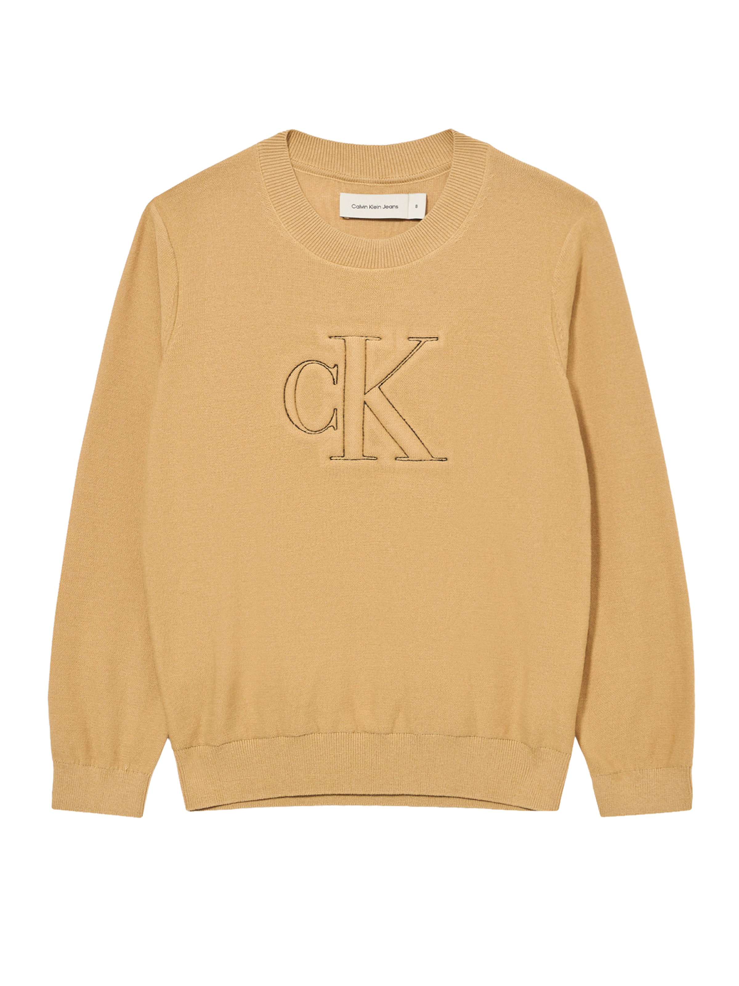 Calvin Klein Jeans Sweter w kolorze beżowy: przód
