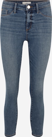 River Island Petite Skinny Jeans in Blauw: voorkant