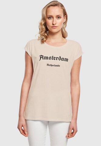 Merchcode Shirt 'Amsterdam' in Beige: voorkant