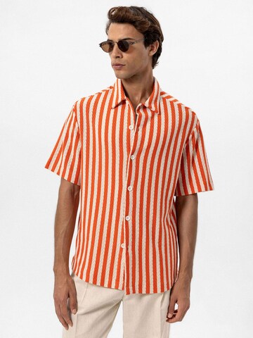 Regular fit Camicia di Antioch in arancione: frontale