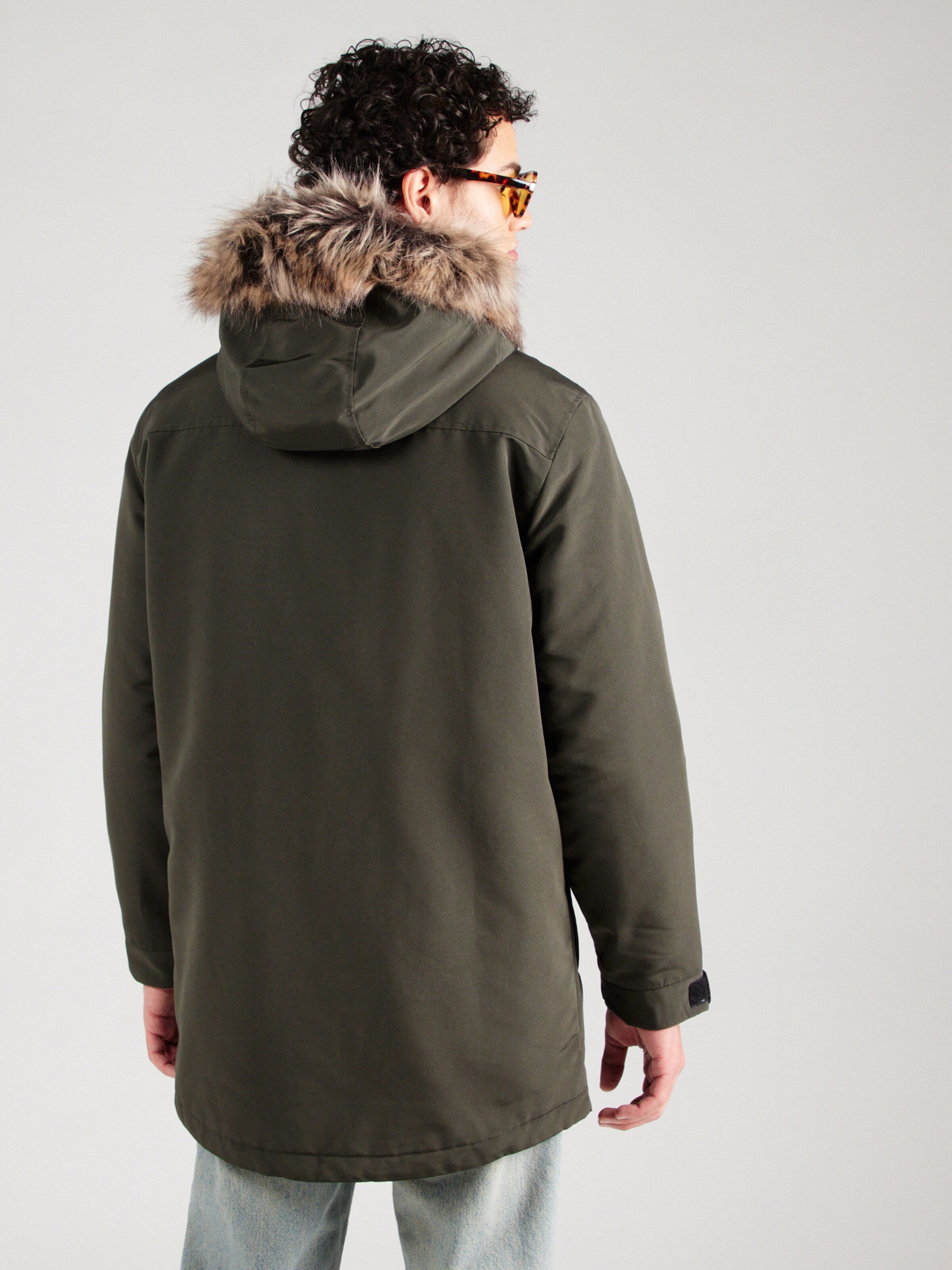 Only & Sons Between-Seasons Parka 'ONSDREW' in Dark Green Only & Sons Between-Seasons Parka 'ONSDREW' in Dark Green