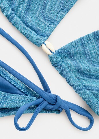 MANGO TEEN Triangle Bikini 'Valen' in Blue