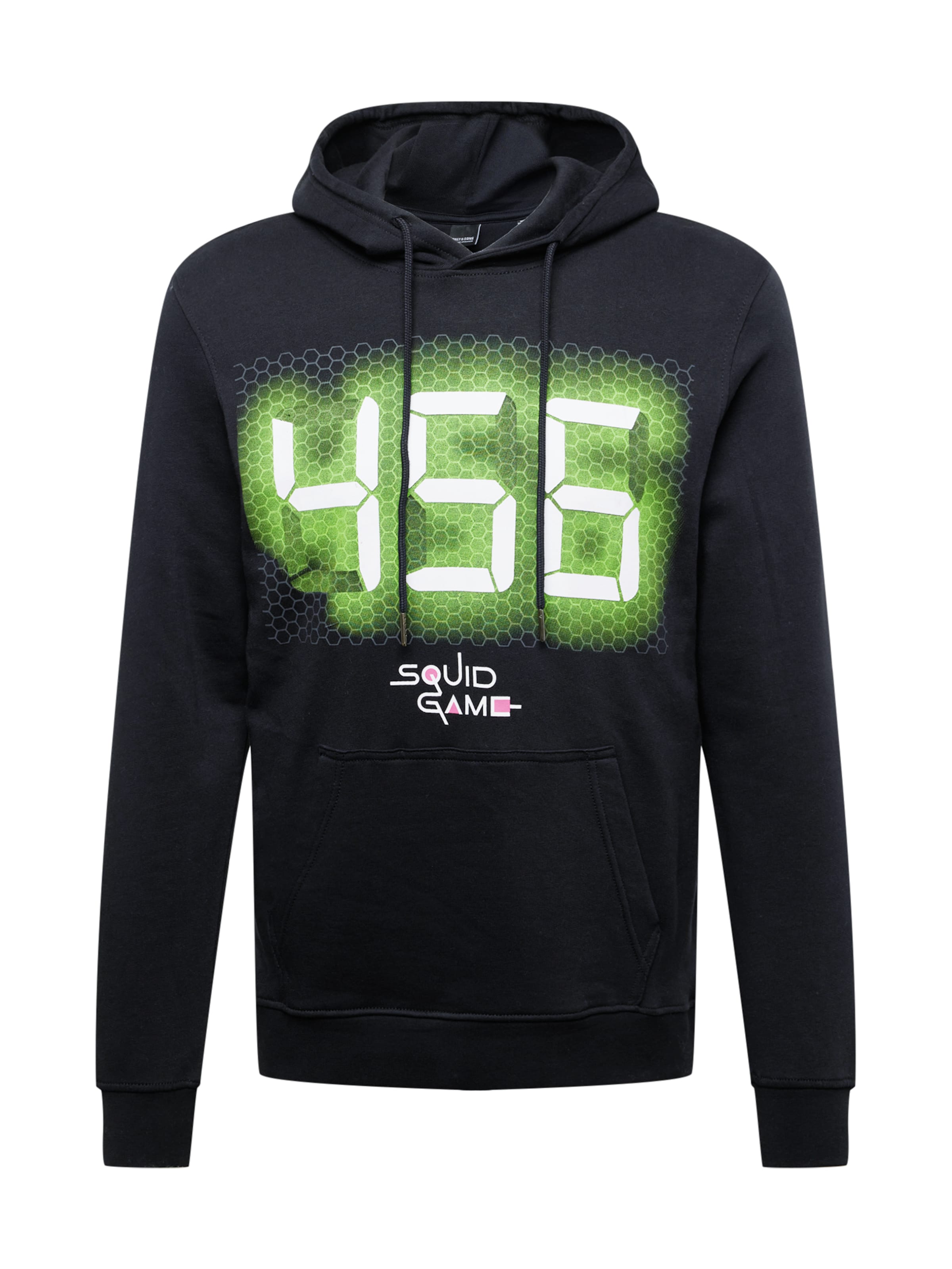 Only & Sons Sweatshirt 'ONSSquidgame' in Schwarz: Vorderseite