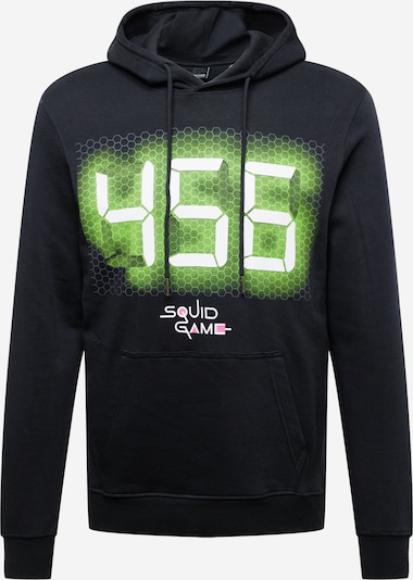 Only & Sons Collegepaita 'ONSSquidgame' koossa XS värissä limetti / vaaleanvihreä / musta / valkoinen, Tuotenäkymä
