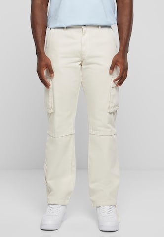 DEF Loose fit Cargo Pants in White: front