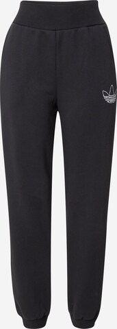 ADIDAS ORIGINALS Tapered Pants 'Cuffed' in Black: front
