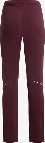 VAUDE Slim fit Workout Pants 'Wintry' in Red