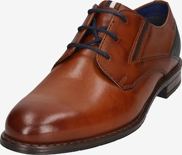 Chaussure à lacets bugatti en marron : devant