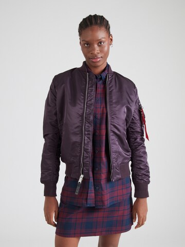 ALPHA INDUSTRIES Přechodná bunda – fialová: přední strana