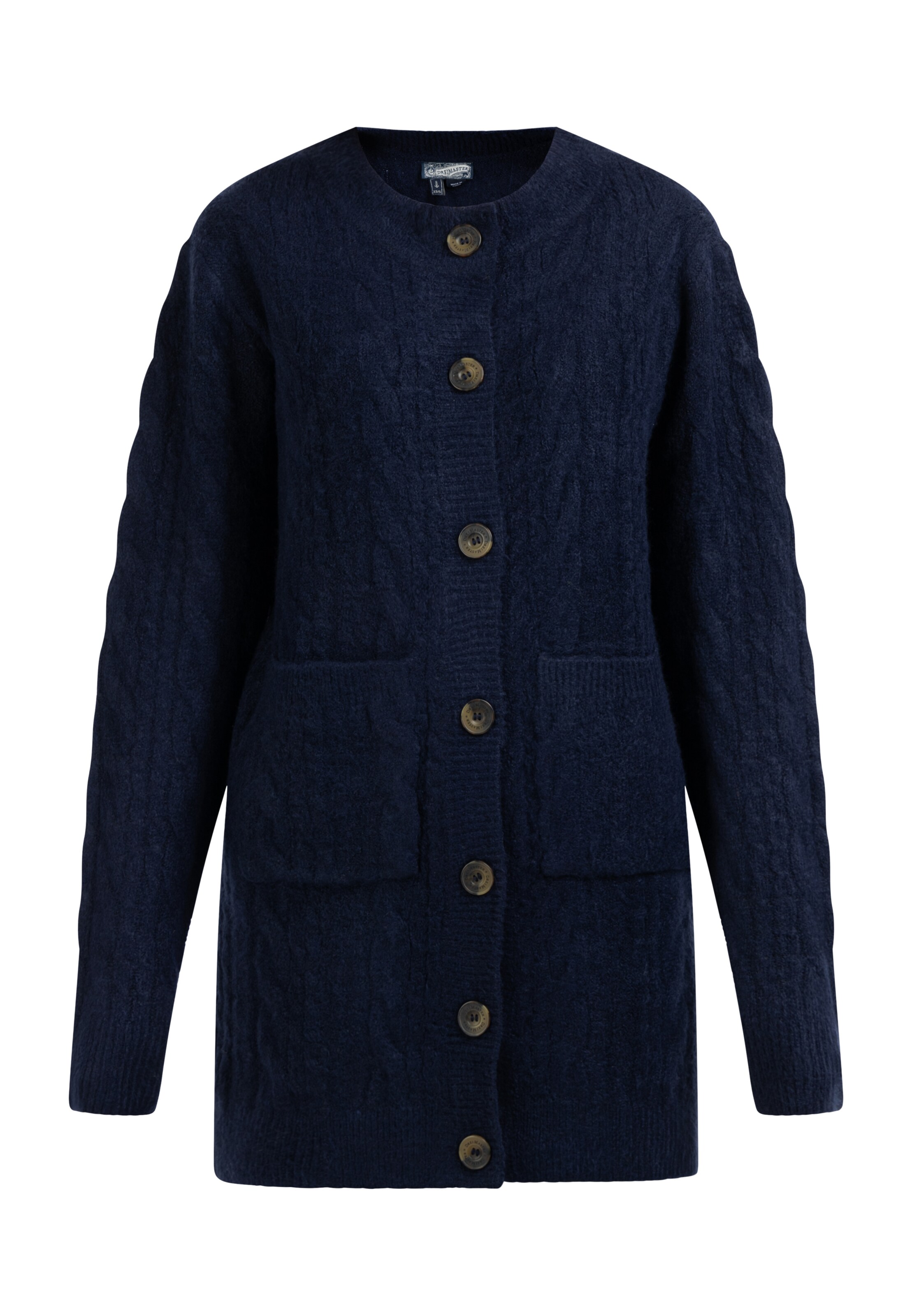 zils DreiMaster Vintage Adīta jaka &#x27;Zitha&#x27;: no priekšpuses