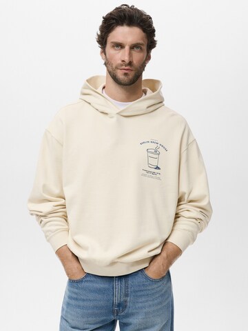 MANGO MAN Sweatshirt 'BERLIN' i beige: forside