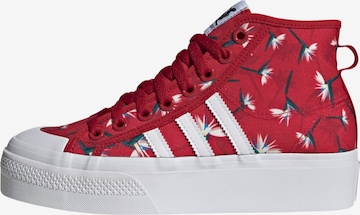 ADIDAS ORIGINALS - Zapatillas deportivas altas 'Nizza Platform Mid Thebe Magugu' en rojo: frente