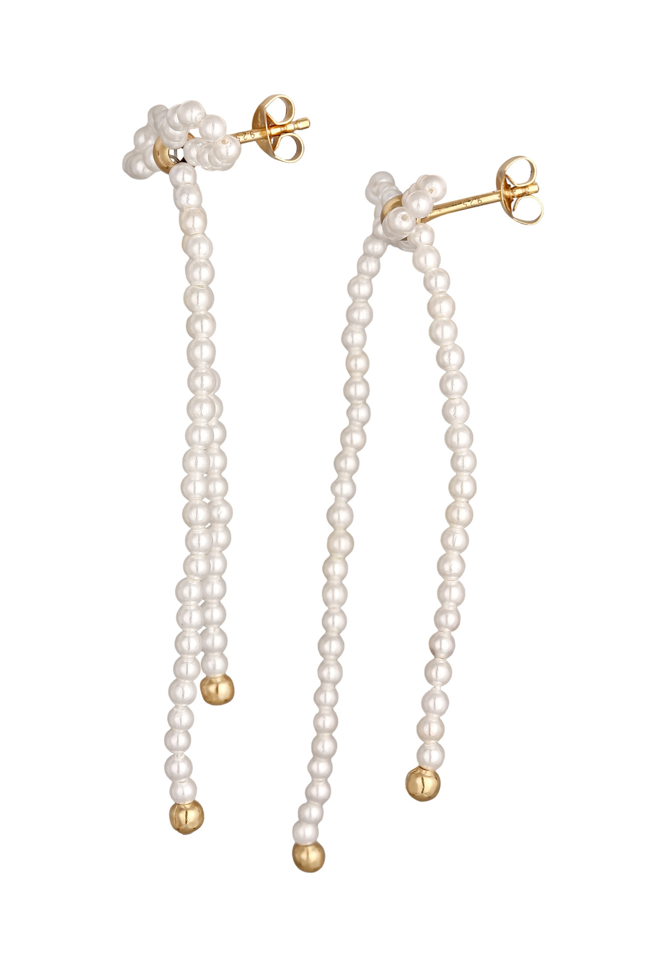 ELLI PREMIUM Earrings 'Schleife' in White