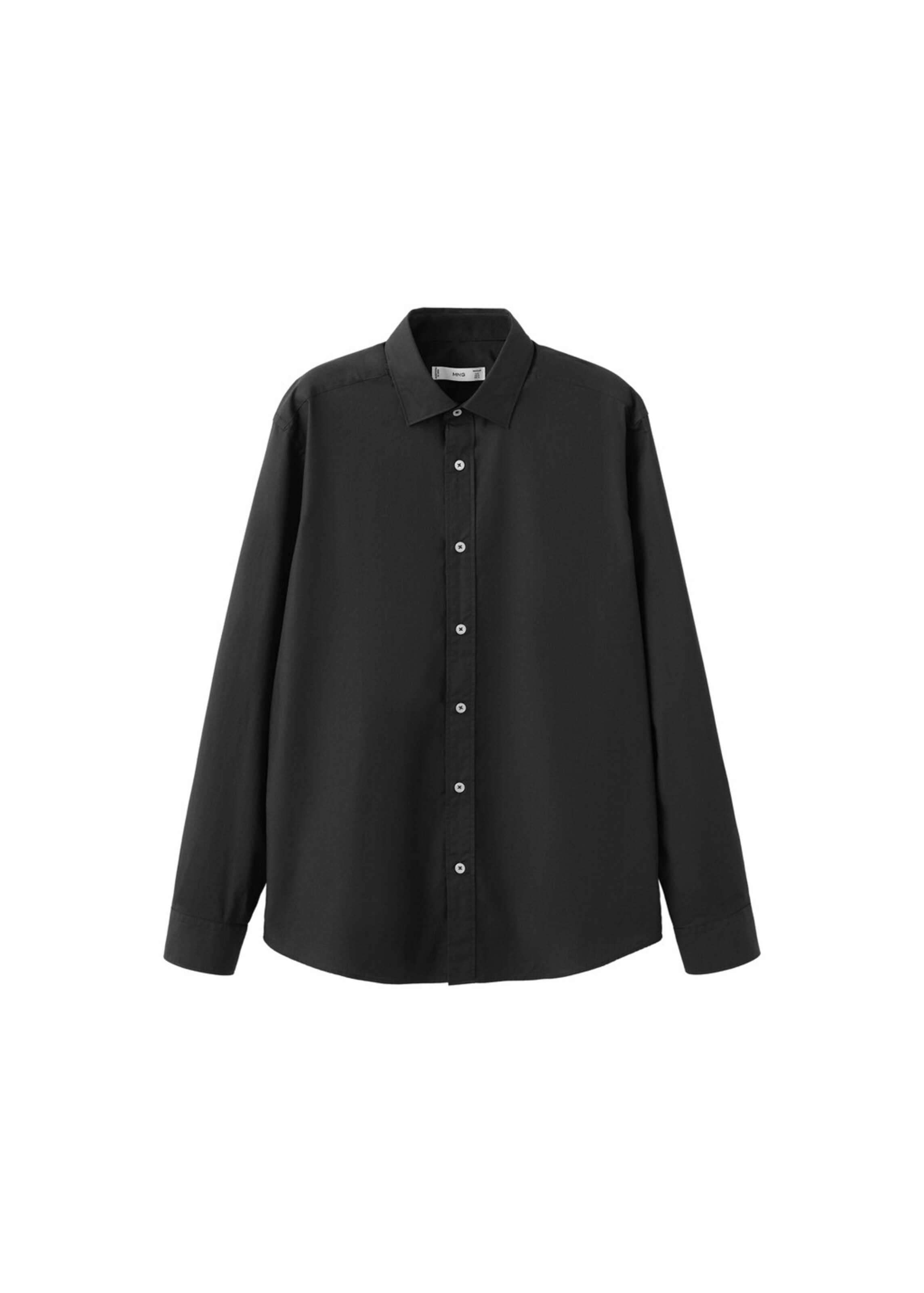 MANGO MAN Button Up Shirt 'Play' in Black: front