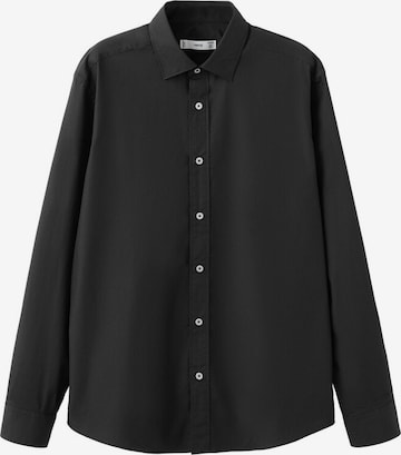 MANGO MAN Button Up Shirt 'Play' in Black: front