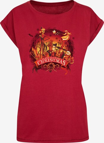 ABSOLUTE CULT Shirt 'The Nightmare Before Christmas - Scary Christmas' in Rood: voorkant