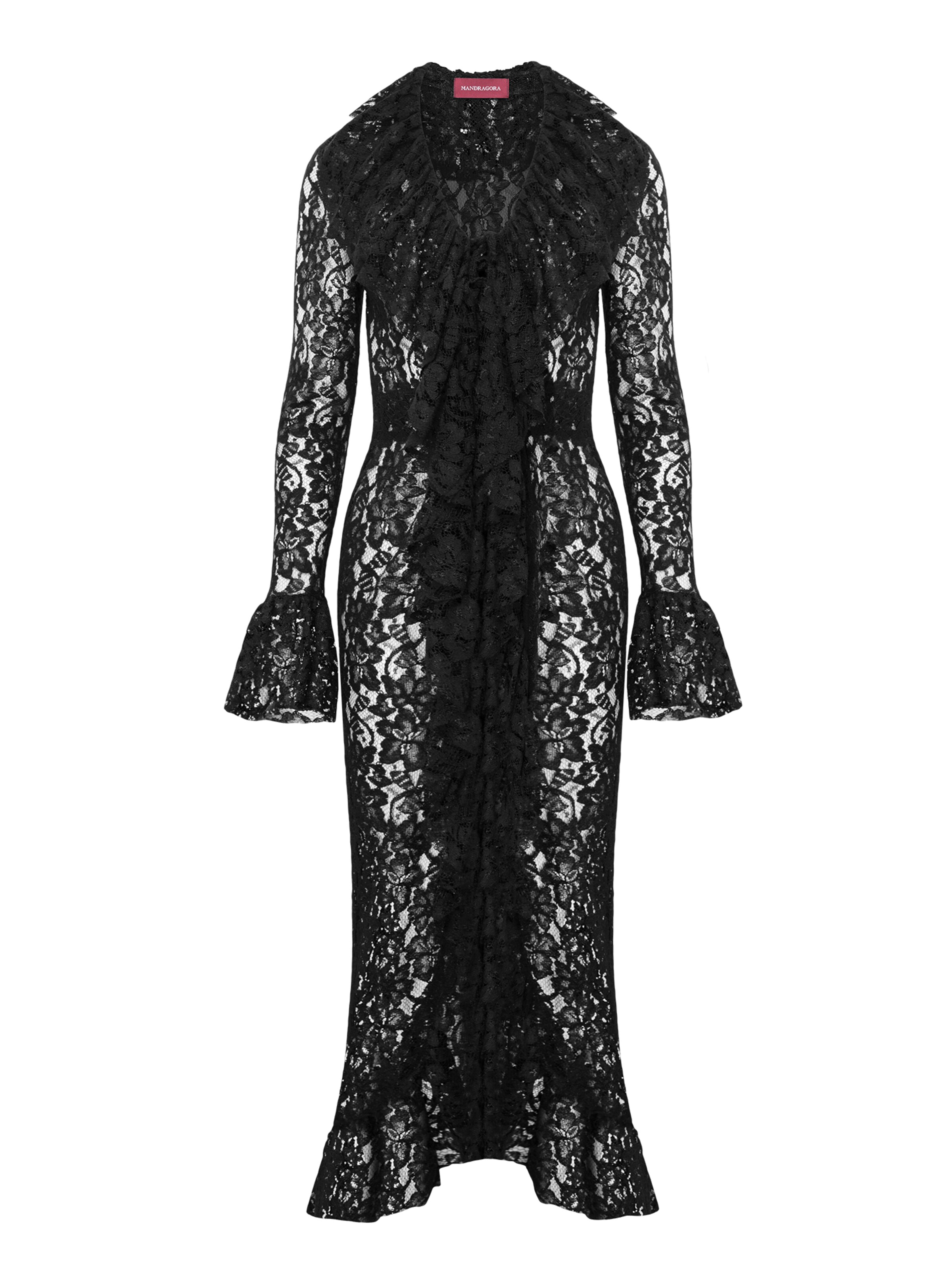 mandragora Bluse 'Leya' in Schwarz: Vorderseite