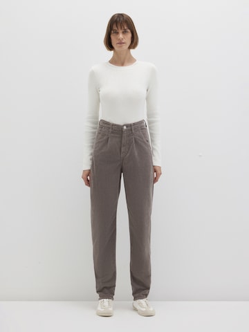 Mavi Tapered Pleat-Front Pants ' LAURA ' in Grey