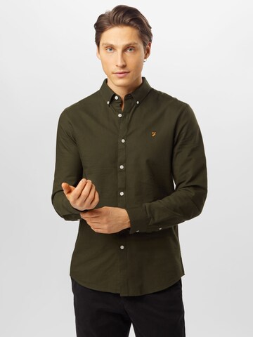 Slim fit Camicia 'BREWER' di FARAH in verde: frontale