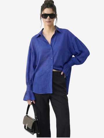 Bianco Lucci Blouse in Blauw
