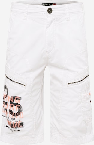 CAMP DAVID Regular Trousers in White: front