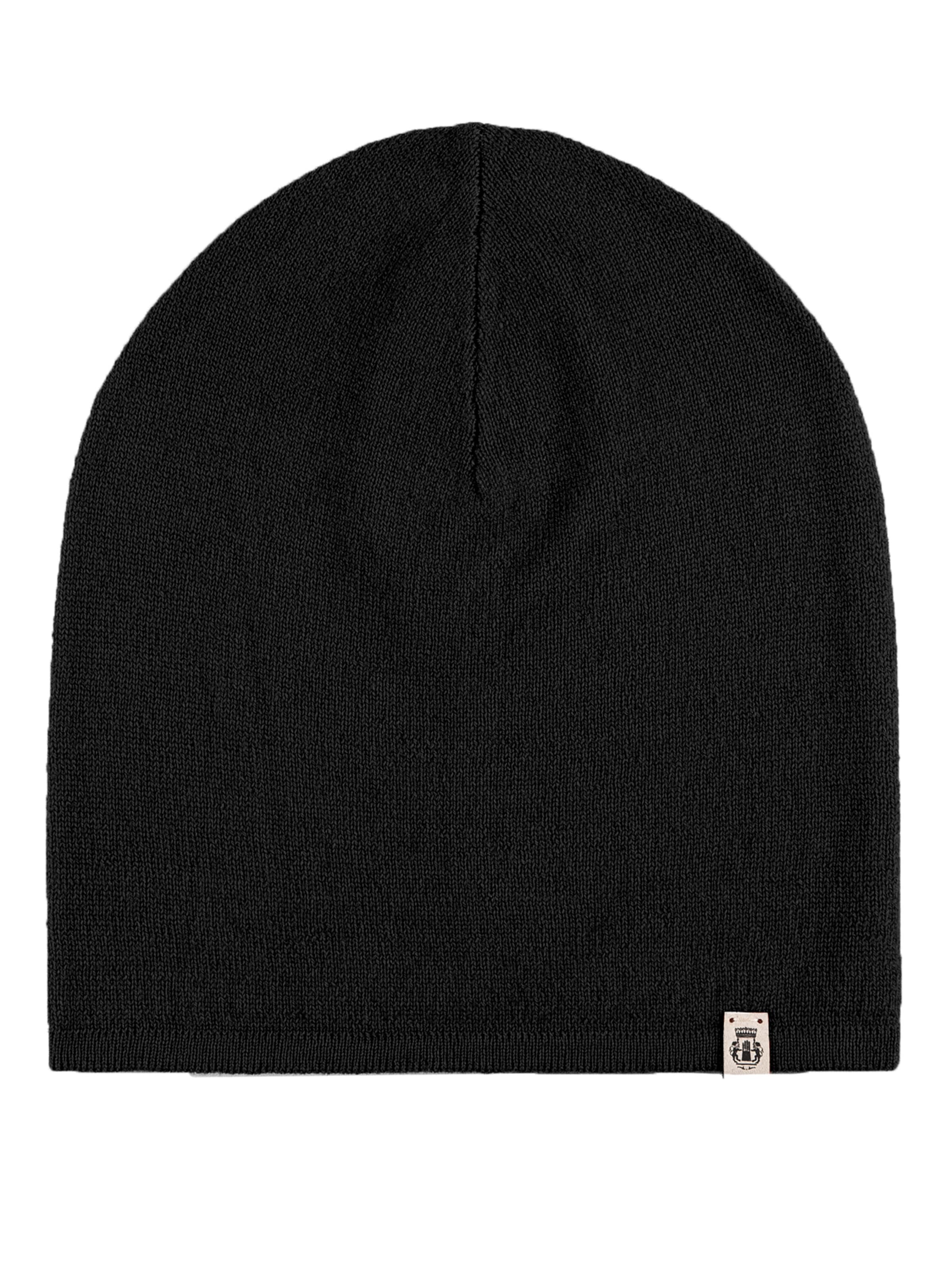 Roeckl Beanie Mütze 'PURE CASHMERE' in Schwarz: Vorderseite