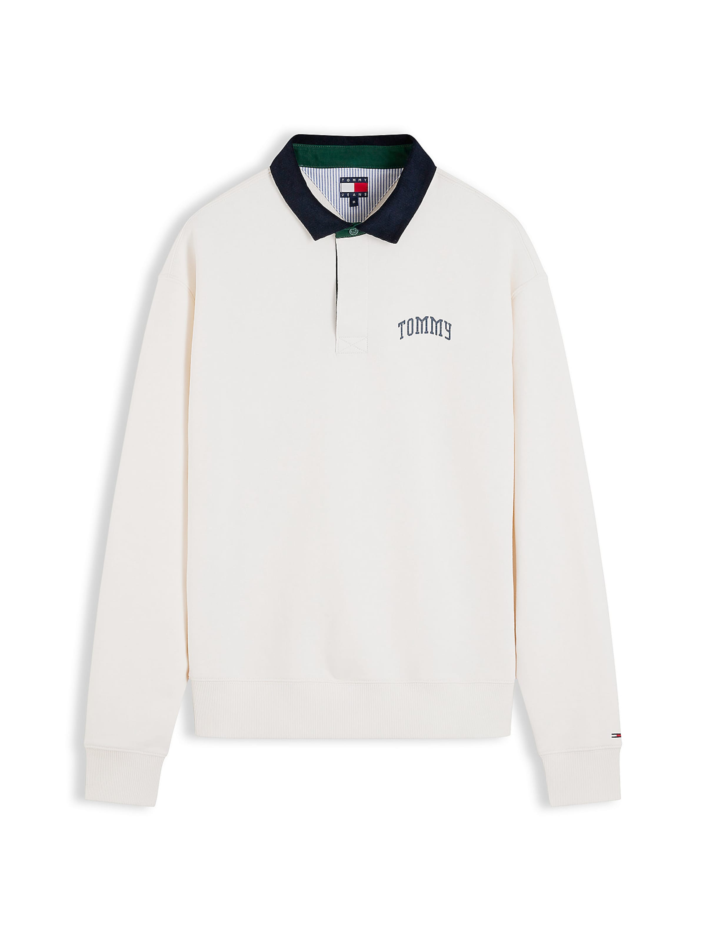 Tommy Jeans Shirt 'Rugby' in XS in blau / weiß, Produktansicht
