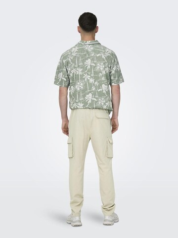 Tapered Pantaloni cargo 'Linus' di Only & Sons in beige