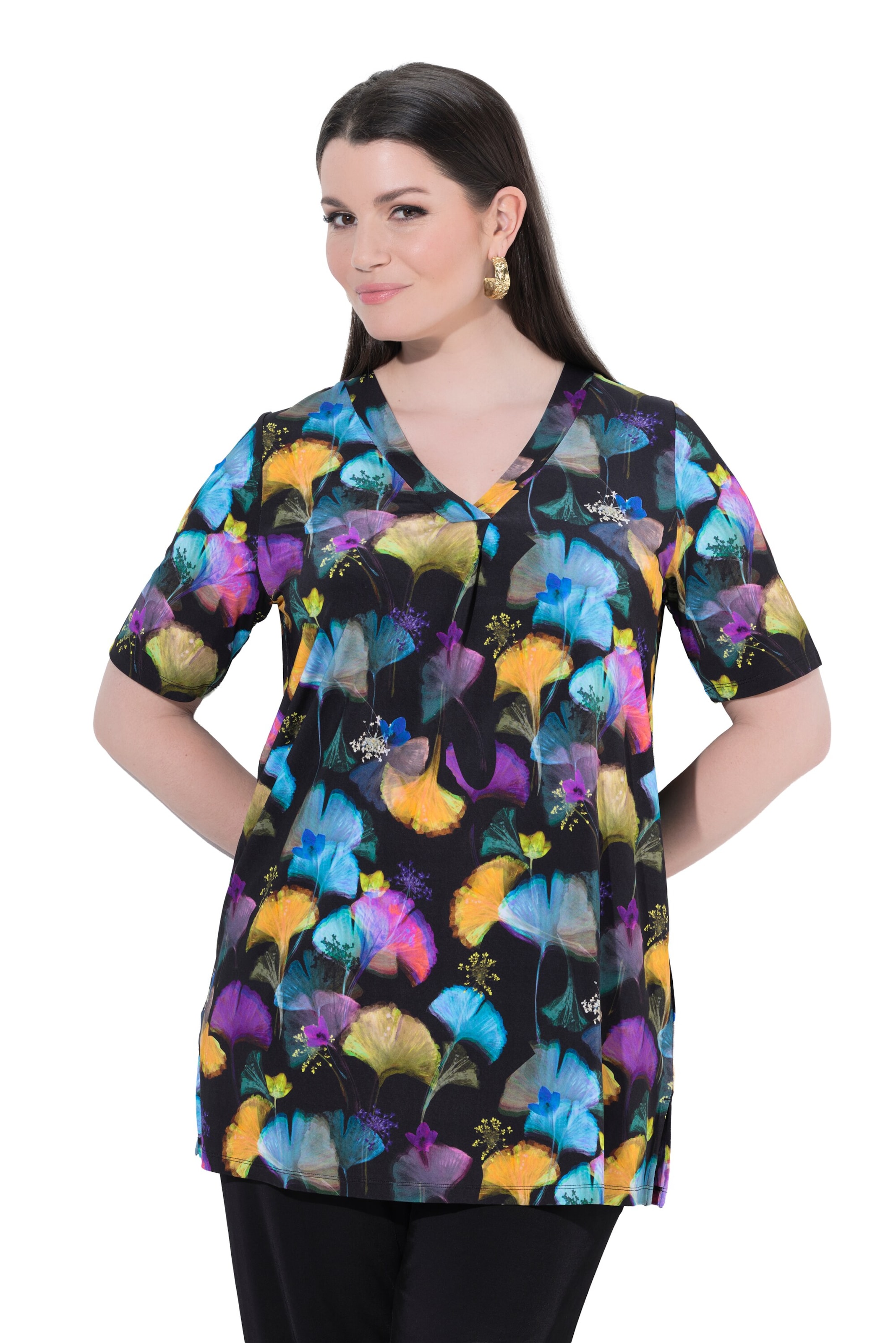 Ulla Popken Shirt in Black: front