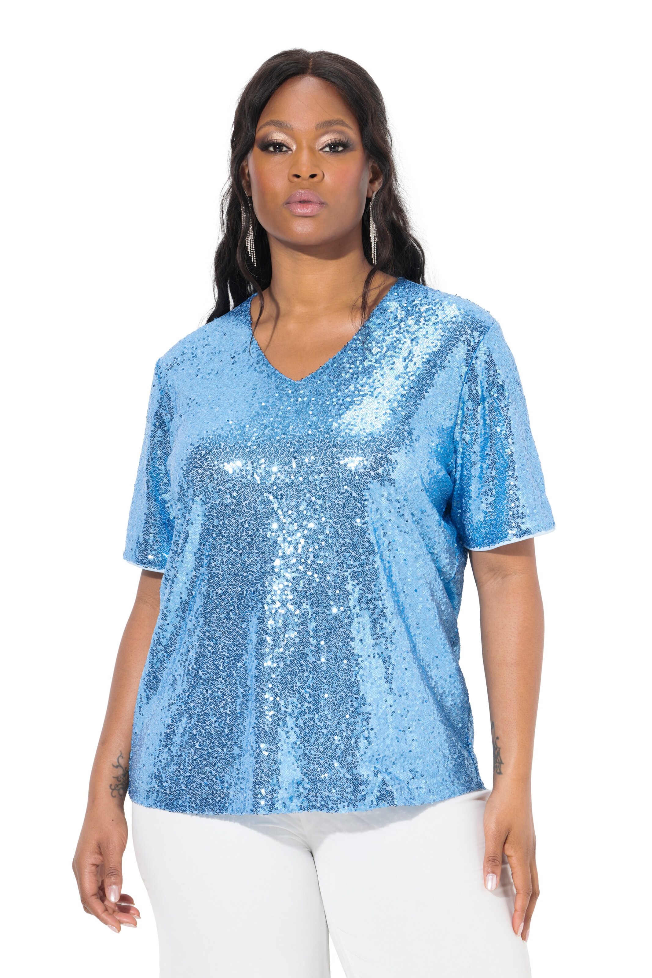 Ulla Popken Bluse in Blau: Vorderseite