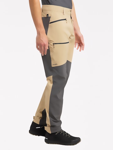 Haglöfs Slimfit Outdoorhose 'Lite Flex' in Beige