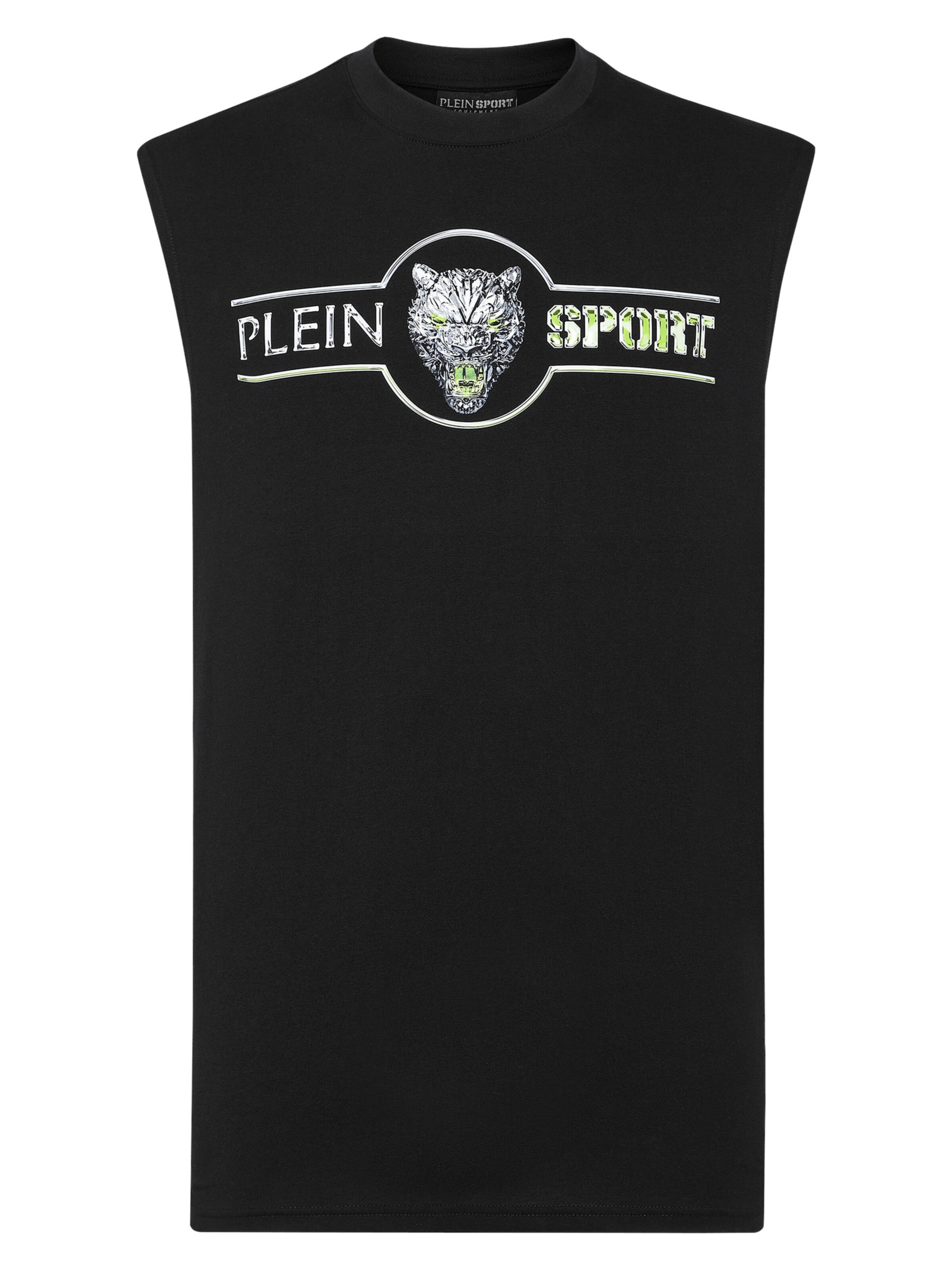 T-Shirt 'Scratch' Plein Sport en noir : devant