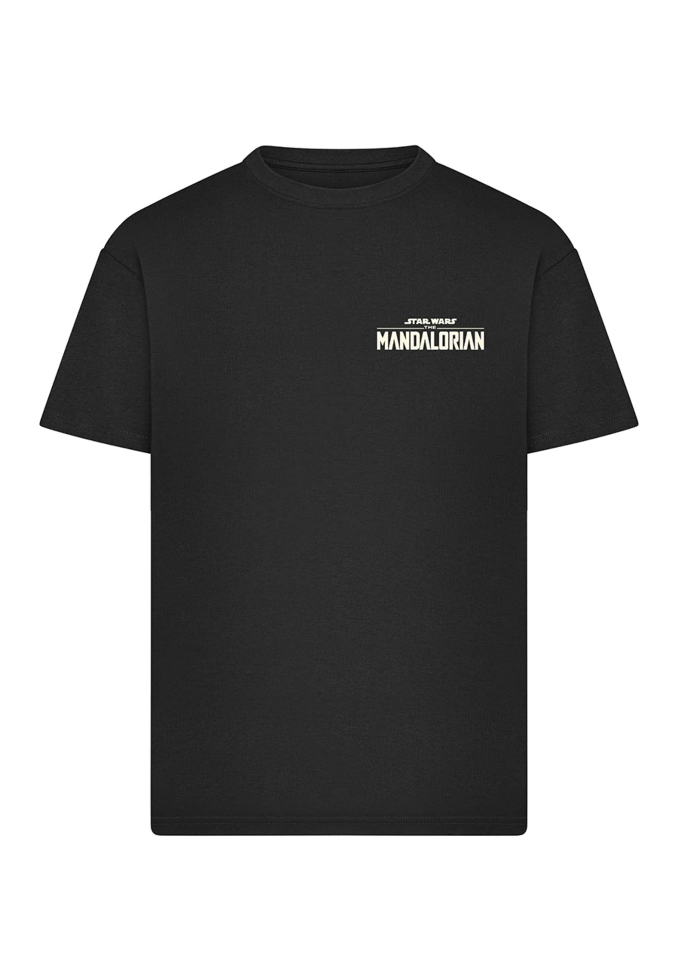 Maglietta 'Mandalorian' di Merchcode in nero: frontale